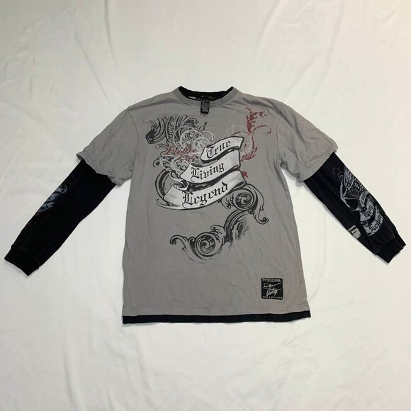 VTG 90s Y2K Rare FUBU The Collection Layered T-Shirt Mens Older Brother Core - Picture 2 of 12